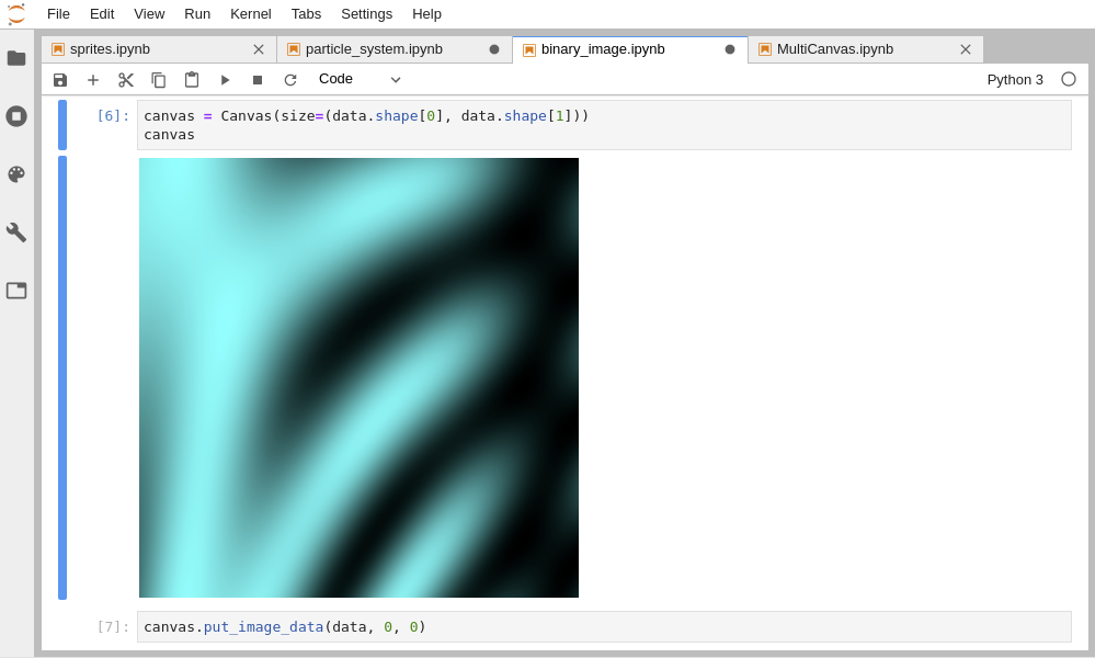 Draw image from NumPy array