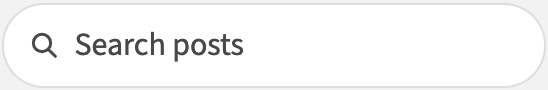 Search box above the post listing