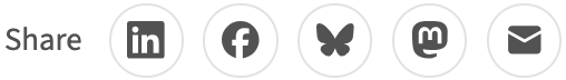 Share buttons on a blog post